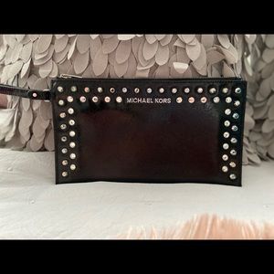 Michael Kors Patent & Rhinestone Clutch